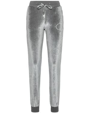 Philipp Plein Crystal Signature Trousers - Grey