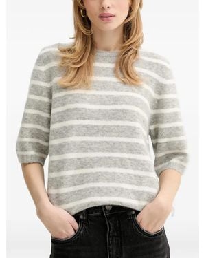 Gestuz Alphagz Stripe-Pattern Jumper - Grey
