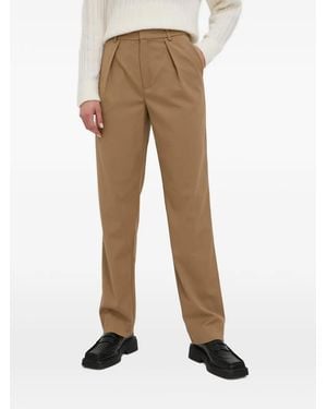 Gestuz Pleated Tailored Trousers - Natural