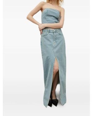 Won Hundred Maxi-Rok Met Riemlus - Blauw