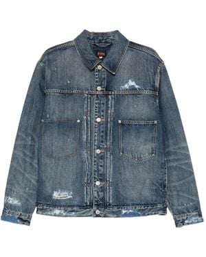 Evisu Daicock Print Denim Jacket - Blue