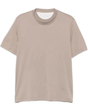 Brunello Cucinelli T-Shirt À Col Rond - Natural