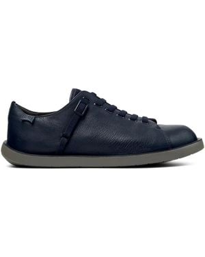Camper Buckle-Detail Leather Trainers - Blue