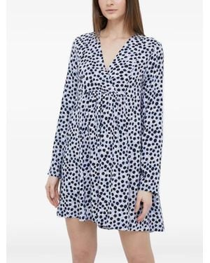 Benetton Gepunktetes Minikleid - Blau