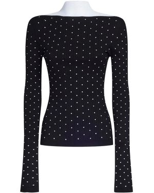 Marni Polka-Dot Intarsia Ribbed Jumper - Blue