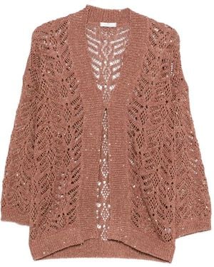 Panicale V-neck cardigan - Braun