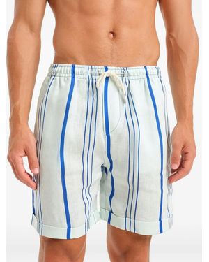 Peninsula Gestreifte Badeshorts - Blau