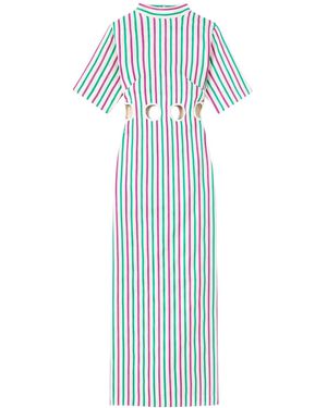 D'Estree Gestreiftes Yayoi Maxikleid - Blau