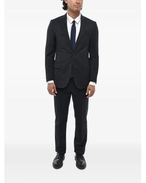 Corneliani Notch-Lapel Single-Breasted Suit - Black