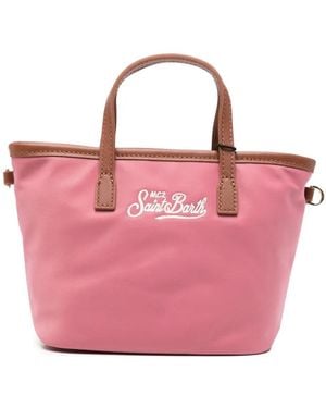 MC2 Saint Barth Borsa Tote City Mini Con Logo - Rosa