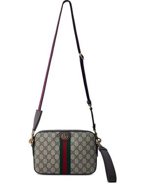 Gucci Gg Supreme Canvas Crossbody Bag - Black