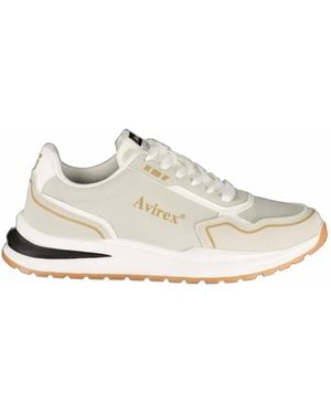 Avirex Sneakers Mit Logo-Print - Weiß