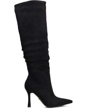 Twentyfourhaitch Miya Pointed-Toe Knee-High Boots - Black