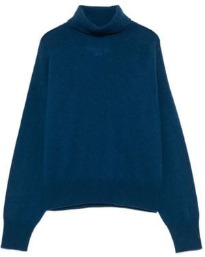 Vanisé Roll-Neck Cashmere Sweater - Blue