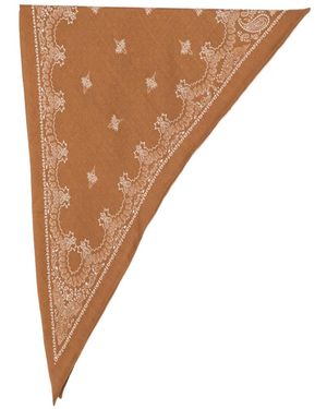 Destin Paisley-Print Bandana Scarf - Brown