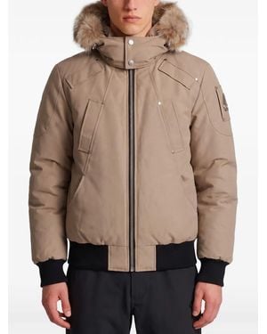 Moose Knuckles Down Puffer Bomber Jacket - Natural