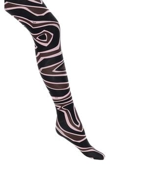 PUCCI Collant Con Stampa Labirinto - Nero