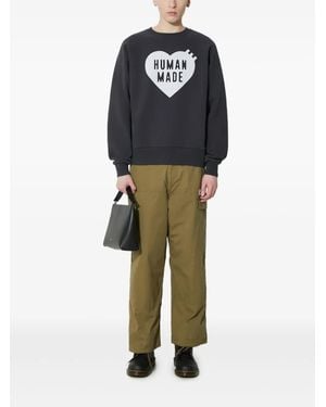 Human Made Logo-Patch Trousers - Green