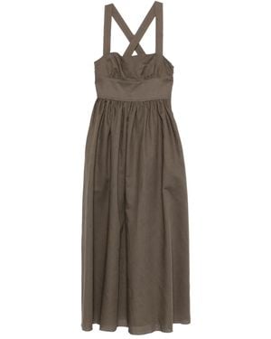 Matteau Crossback Maxi Dress - Brown