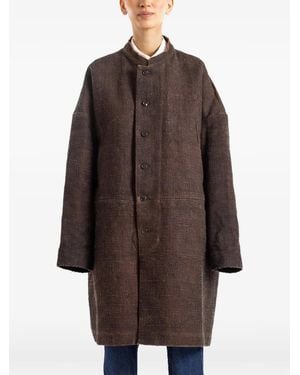 COTTLE Button-Up Coat - Brown