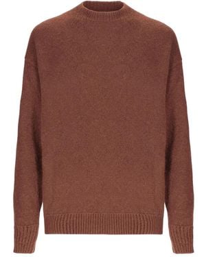 Laneus Round-Neck Sweater - Brown