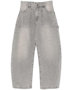ELEH Faded Wide-Leg Jeans - Grey