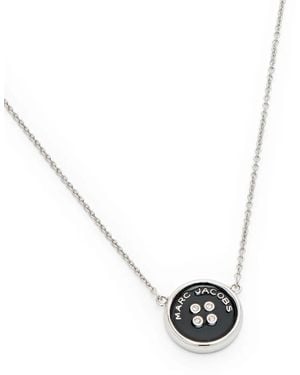 Marc Jacobs Collier À Plaque Logo - Blanc