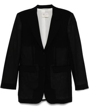 Blumarine Wool Single-Breasted Blazer - Black