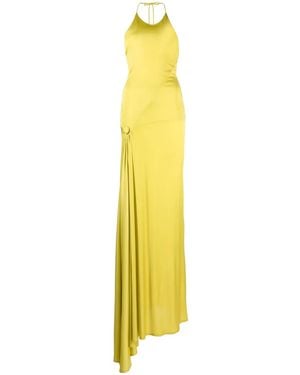 V:PM ATELIER Lemon Halterneck Sleeveless Gown - Yellow