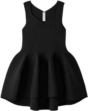 CFCL Pottery ribbed peplum top - Schwarz
