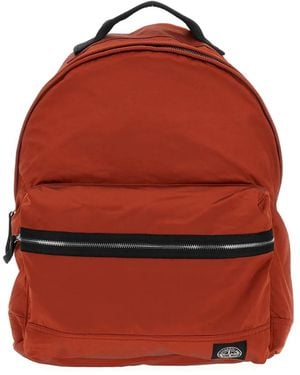 Stone Island Logo-Appliqué Backpack - Red