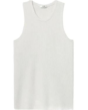 Agolde Viggo Ribbed Tank Top - White