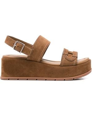 Hogan Sandalen Mit Schnallenriemen - Braun
