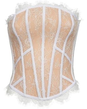 GIUSEPPE DI MORABITO Scalloped Strapless Corset - White