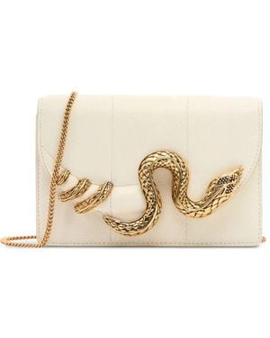 Roberto Cavalli Mini Sac À Motif Peau De Serpent - Natural