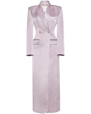 Adam Lippes Laurence Silk Coat - Purple