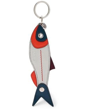 Mulberry British Summer Fish Keyring - Red