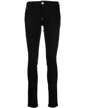 Philipp Plein Denim Slim-Cut Jeggings - Black