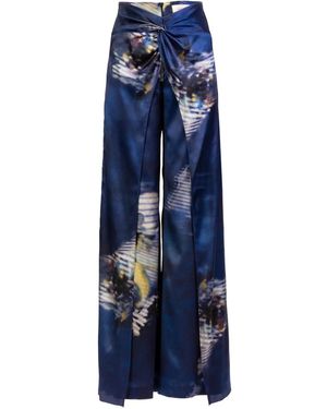 Silvia Tcherassi Canturipe Silk Trousers - Blue