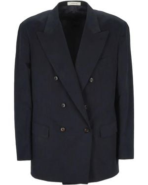Umit Benan Chaqueta Con Solapas De Pico - Azul