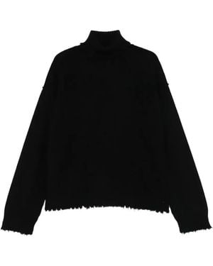 Uma Wang Jersey De Cachemira - Negro