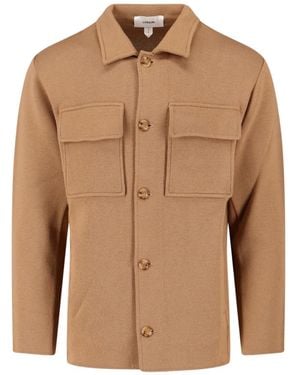 Lardini Button-up Wool Jacket - Brown