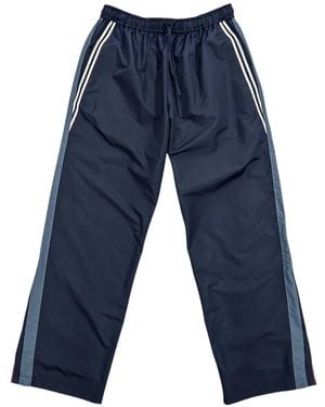 Commission Gestreifte Hose Mit Kordelzug - Blau