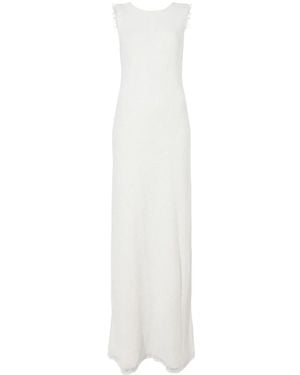 Proenza Schouler Silvia ブークレニットロングドレス - ホワイト