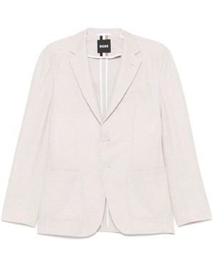 BOSS Patterned Blazer - White