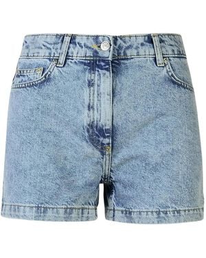 Moschino Five-Pocket Button-Closure Shorts - Blue