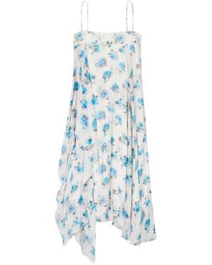 Tory Burch Printed Silk Dress - Blue