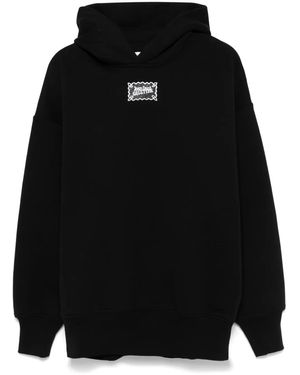 Jean Paul Gaultier Logo-Print Hoodie - Black