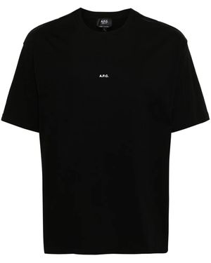 A.P.C. ロゴ Tシャツ - ブラック