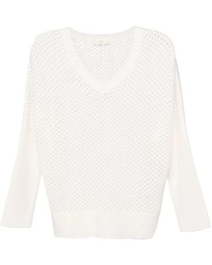 Fedeli Locri Lochstrick-Pullover - Weiß